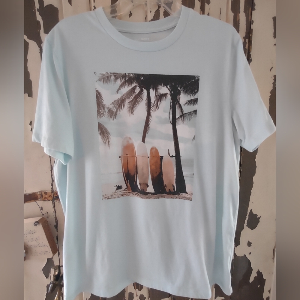 LARGE SURFBOARDS AND PALM TREES BY OLD NAVY